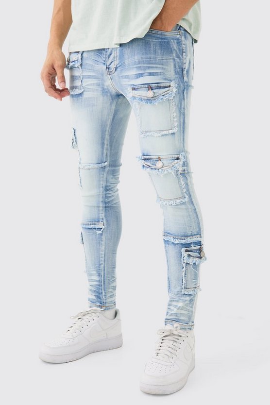 Super Skinny Stretch Jeans mit Taschen