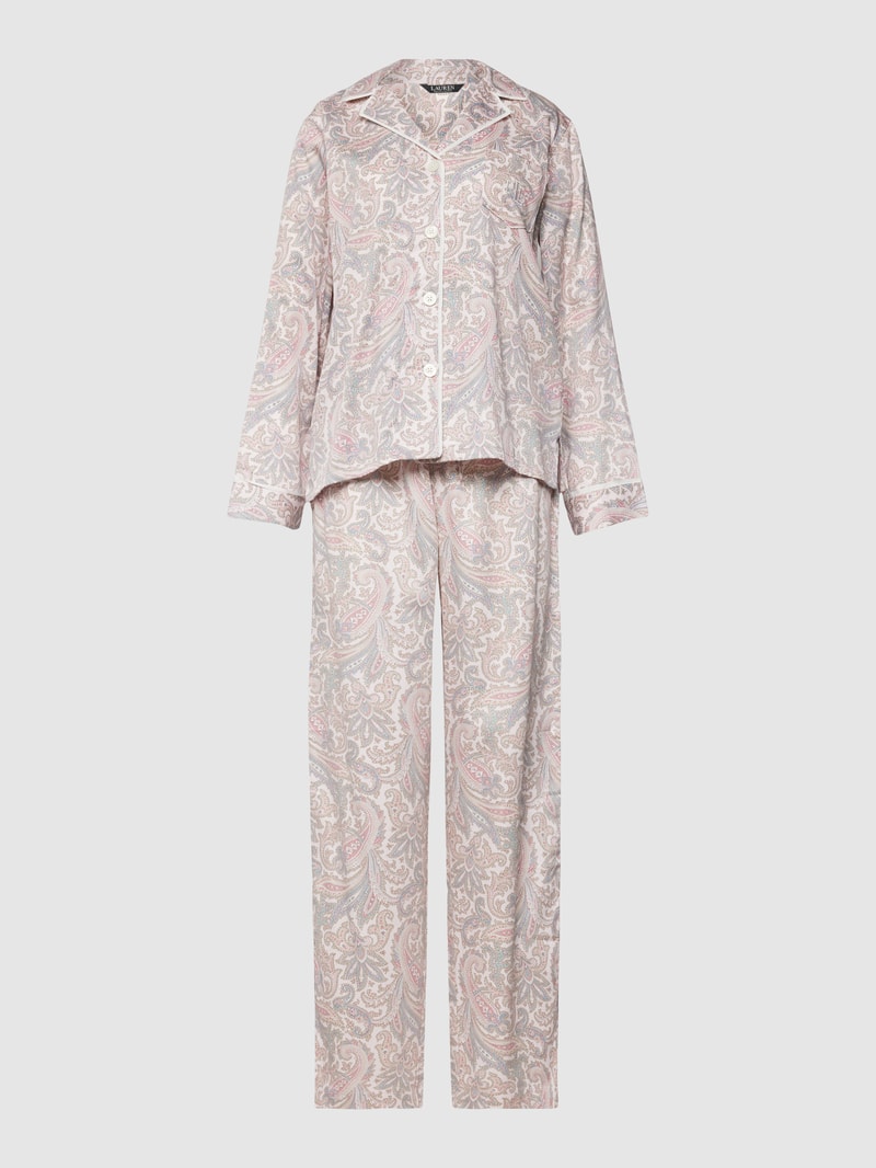 Pyjama mit Paisley-Muster in offwhite