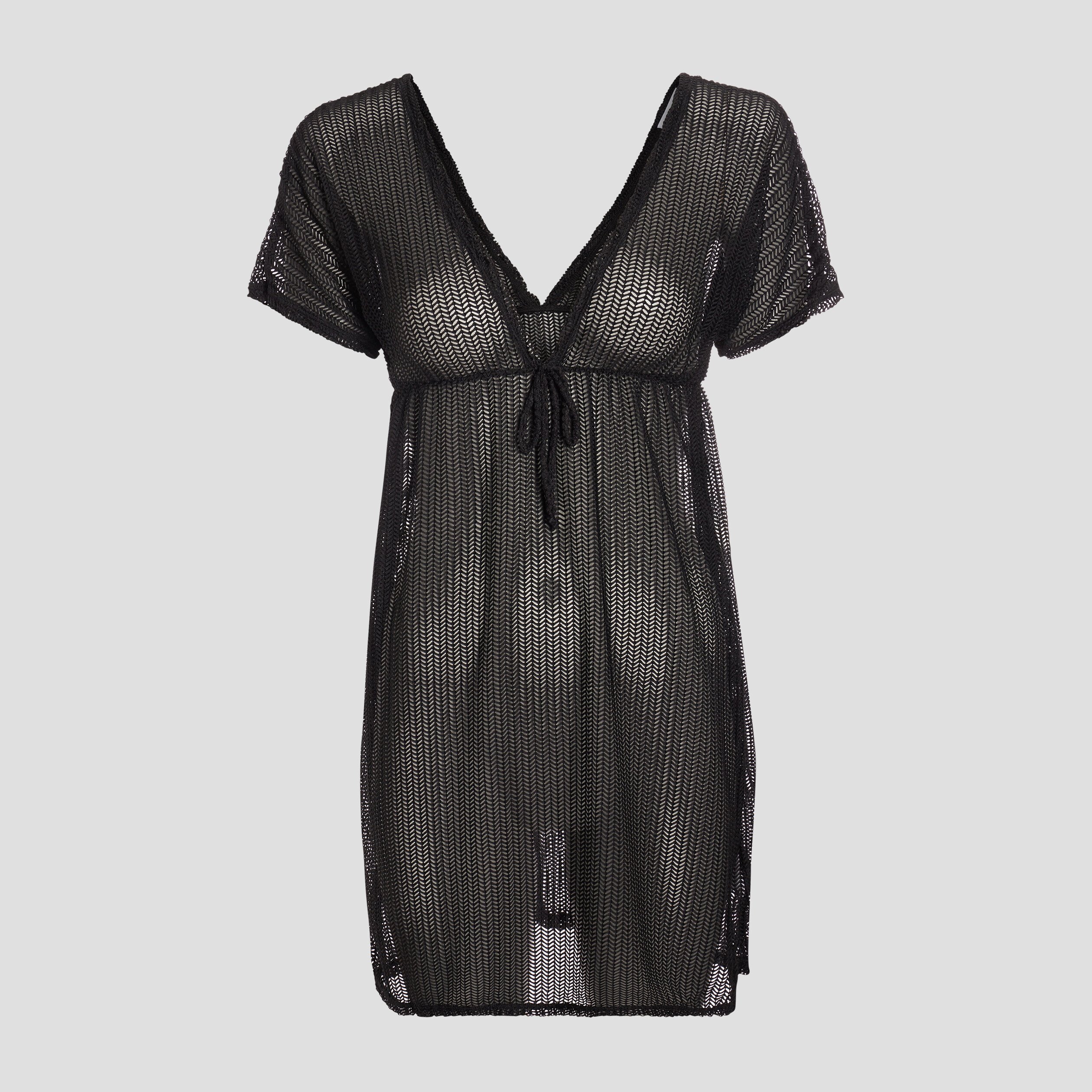 Robe de plage ajourée noir femme | La Halle