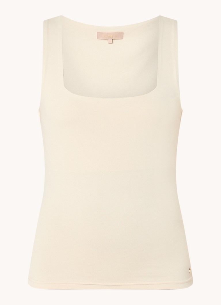 Tricou fără mâneci JOSH V Linde cu guler pătrat