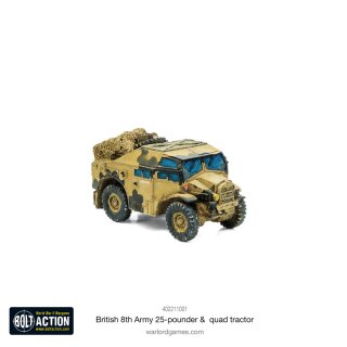 8th Army 25 Pounder Light Artillery Quad & Limber