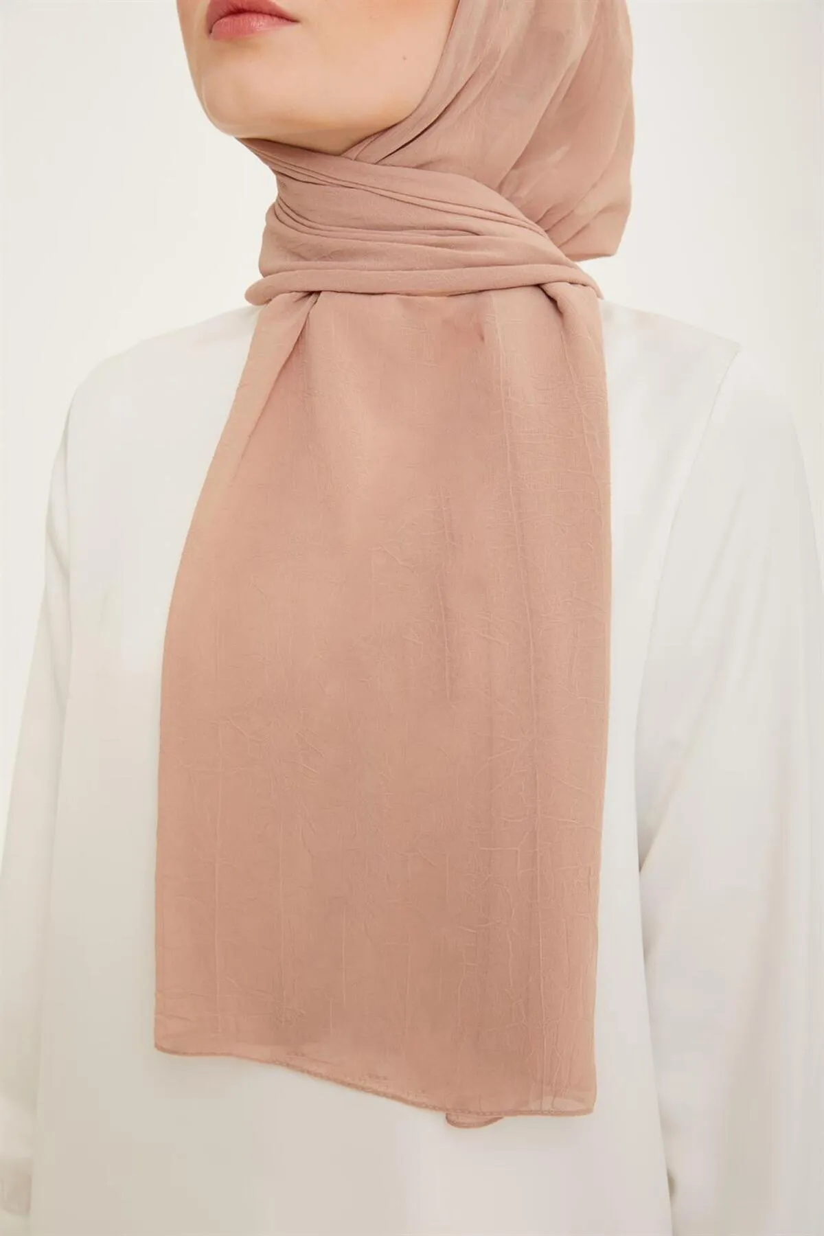 Armine  Trend Crinkle Chiffon-Schal – Atskrn-15 – Hellbraun
