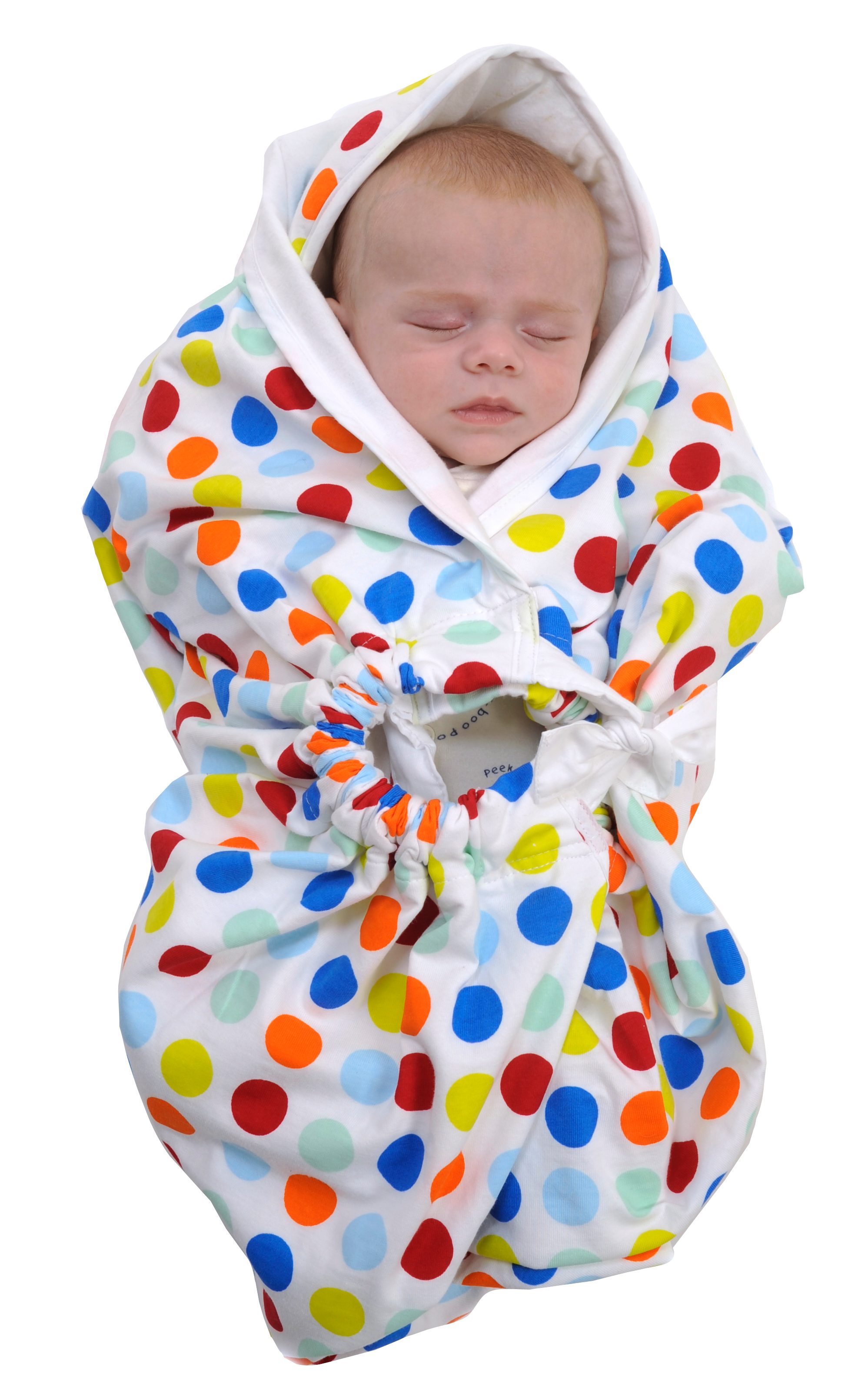 Snugglebundl Babytrage Funky Spots mit stützender Funktion im Kopf- und Nackenbereich