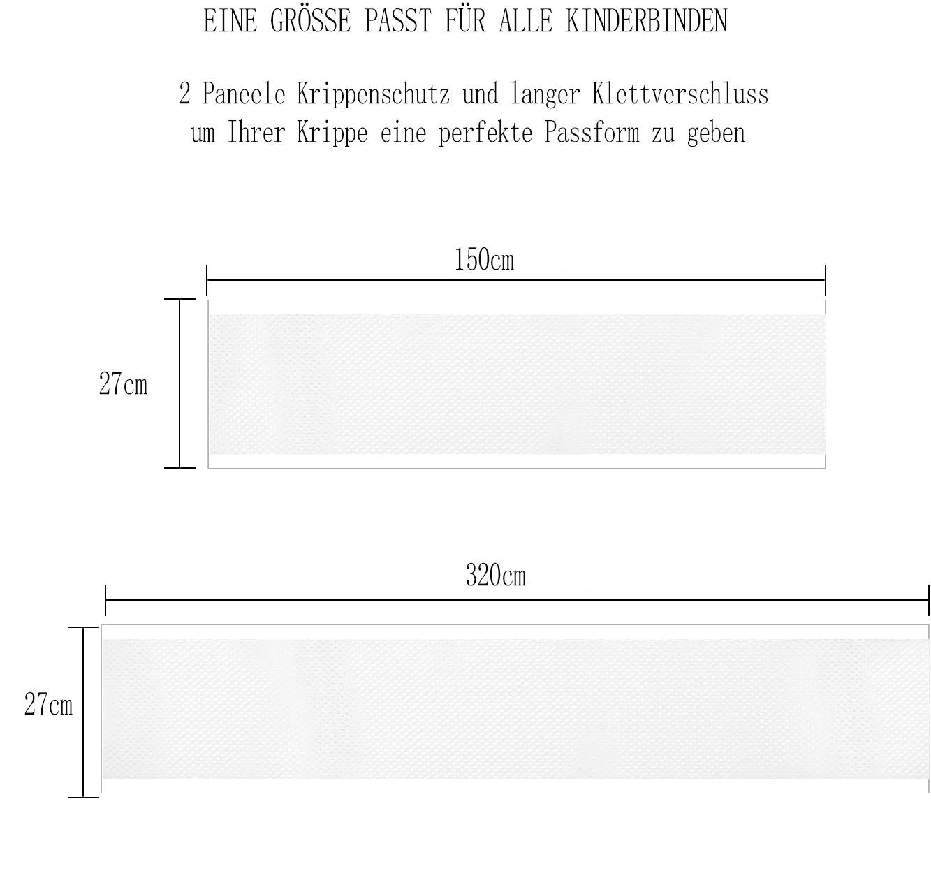 Bettumrandung Entfernbarer Krippen-Netz Baby Bettumrandung Anti-Airflow Mesh-Futter Peysaitr