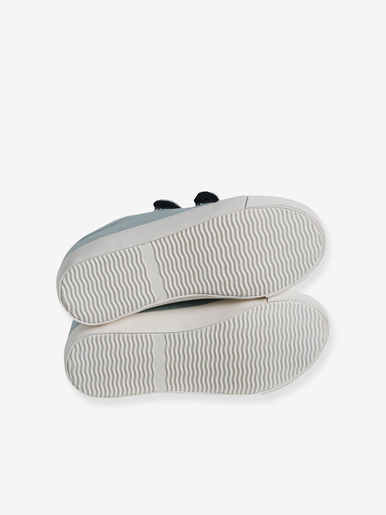 Vertbaudet Kinder Stoff-Sneakers mit Klett - senfgelb