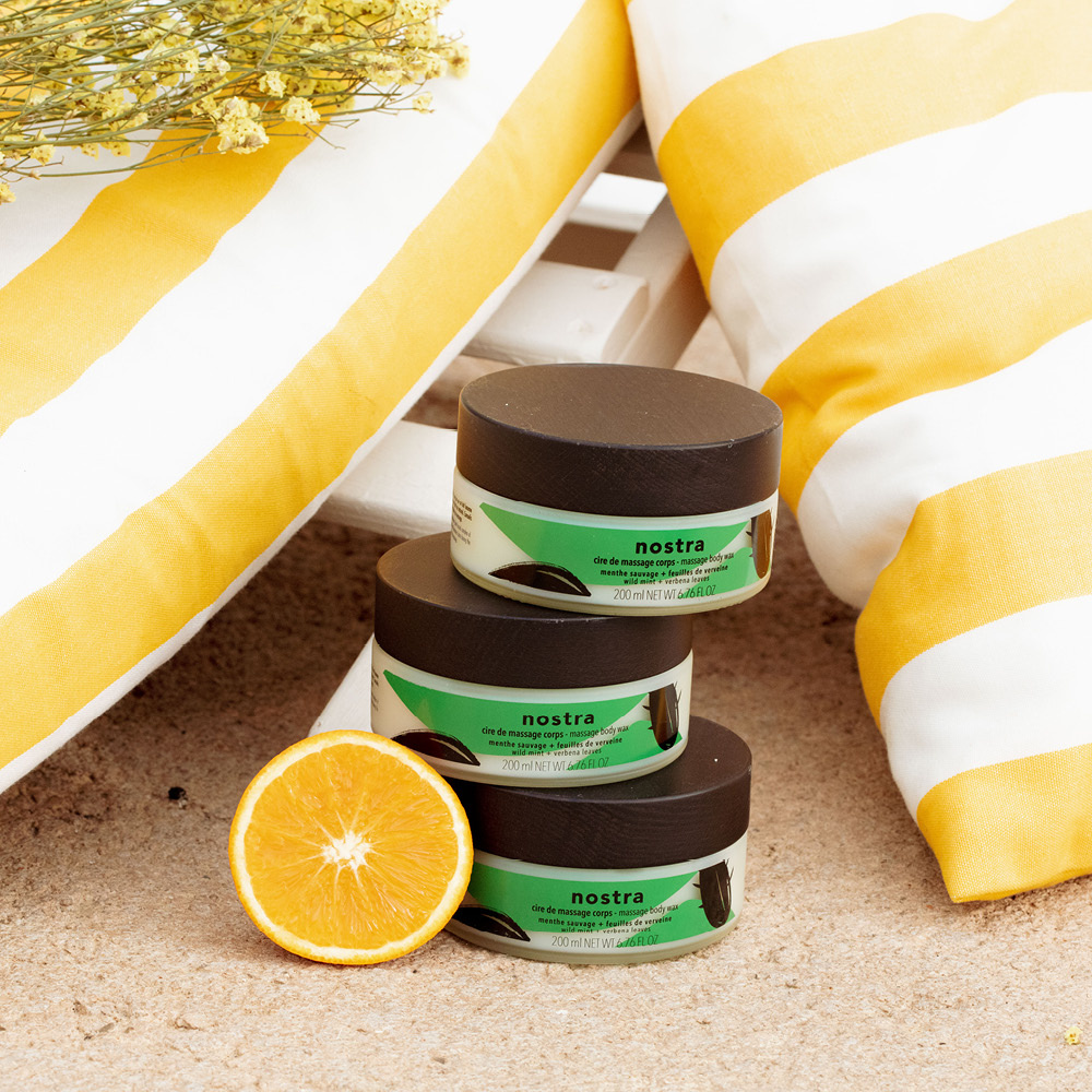Nostra Cire de massage Menthe Sauvage & Feuilles de Verveine Cire de massage