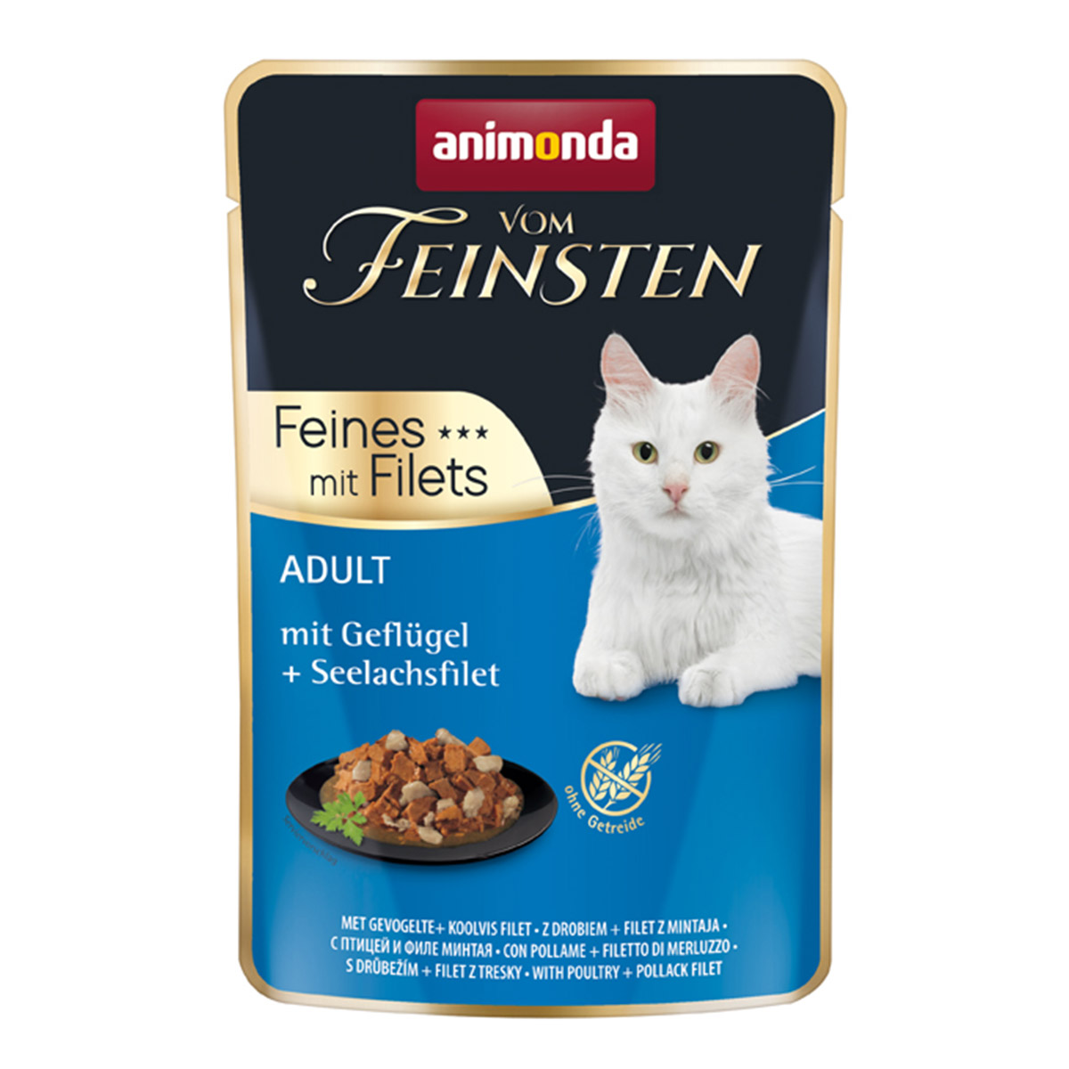 animonda vom Feinsten Adult mit Geflügel + Seelachsfilet