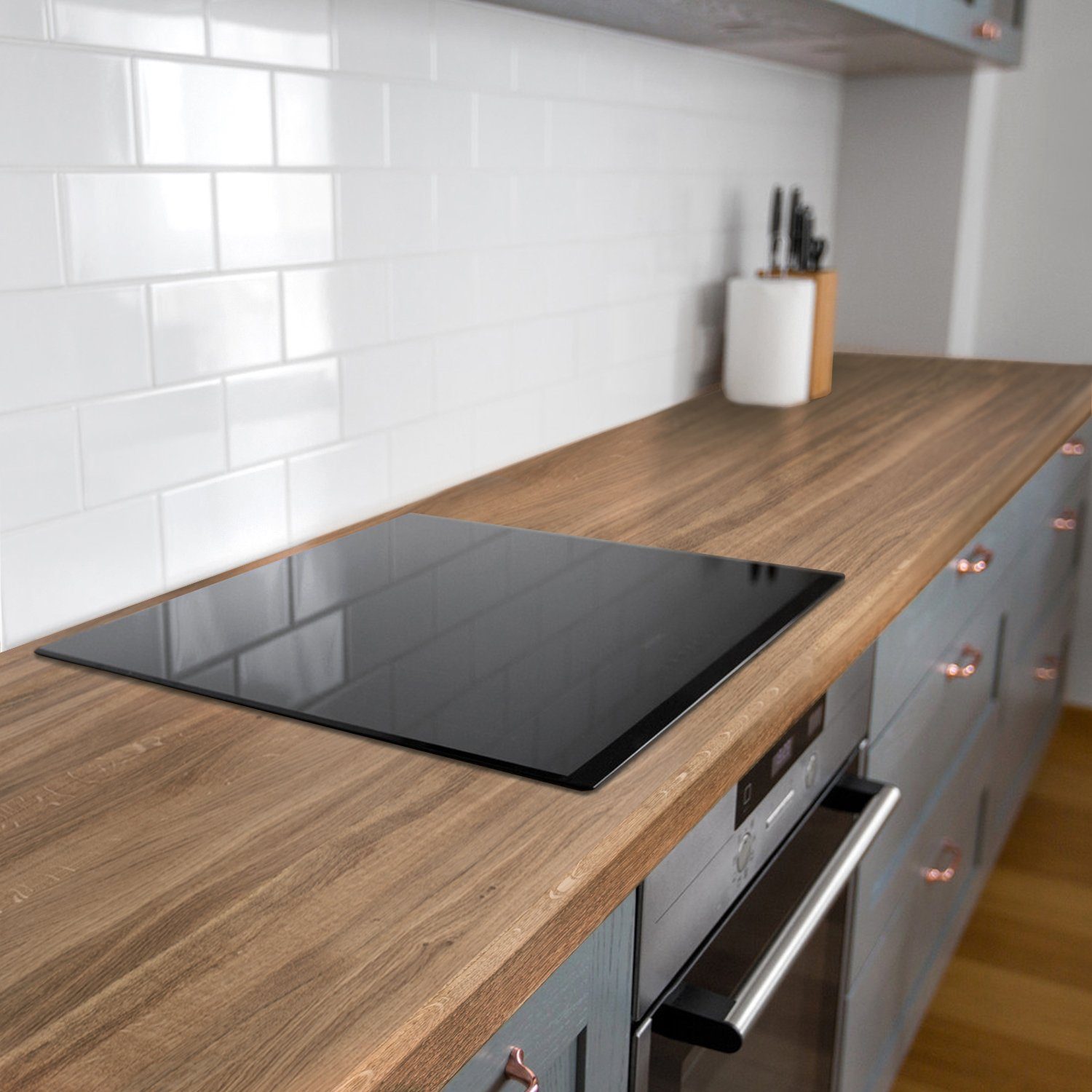 Rikmani Tischplatte Massivholzplatte Eiche Dunkel Naturholz Esstisch Schreibtisch Arbeitsplatte Küche Holzbrett Schreibtischplatte, Massivholz