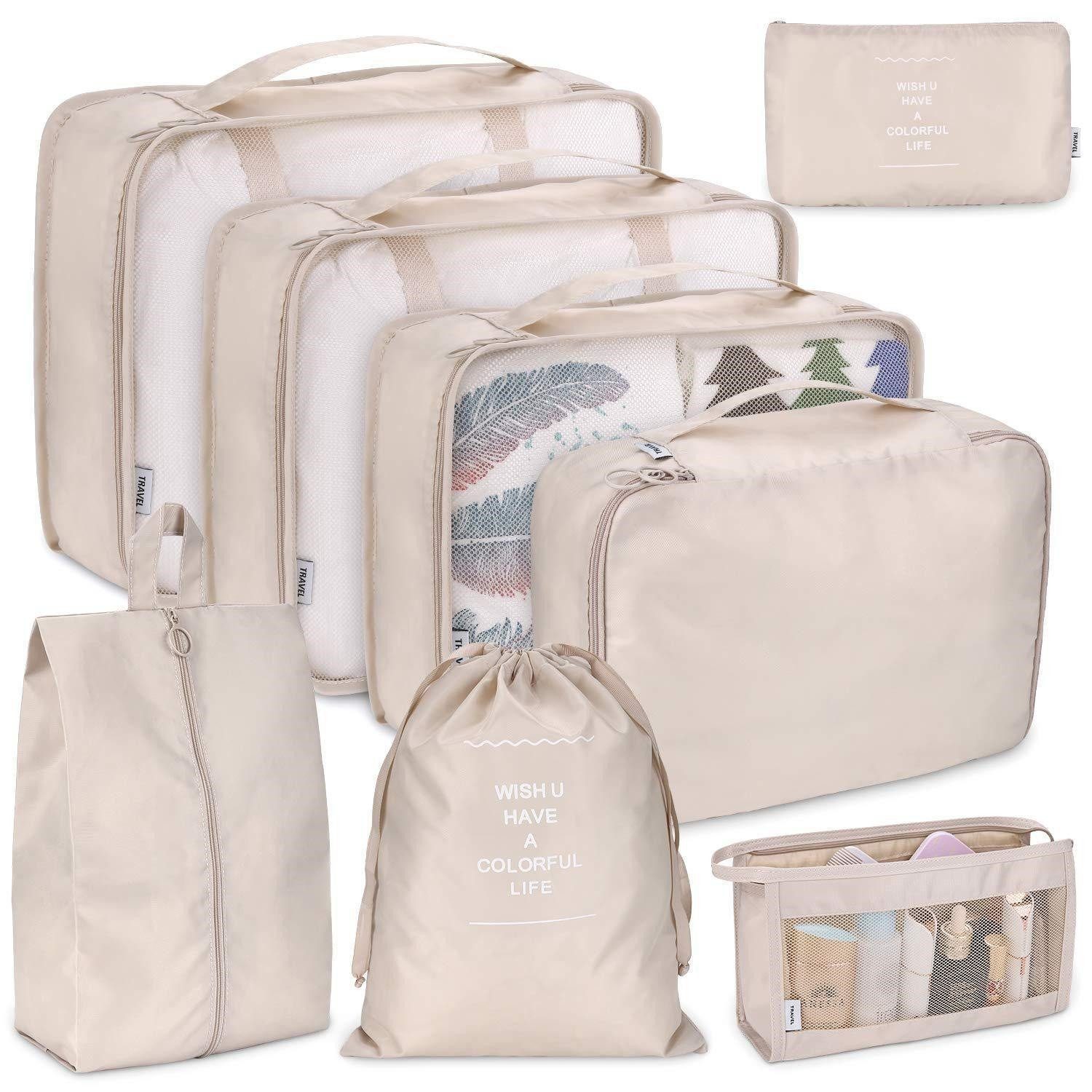 Suzakuin Tourbag Kosmetiktasche Kulturbeutel - 8-teiliges Reise-Organizer Wasserdicht