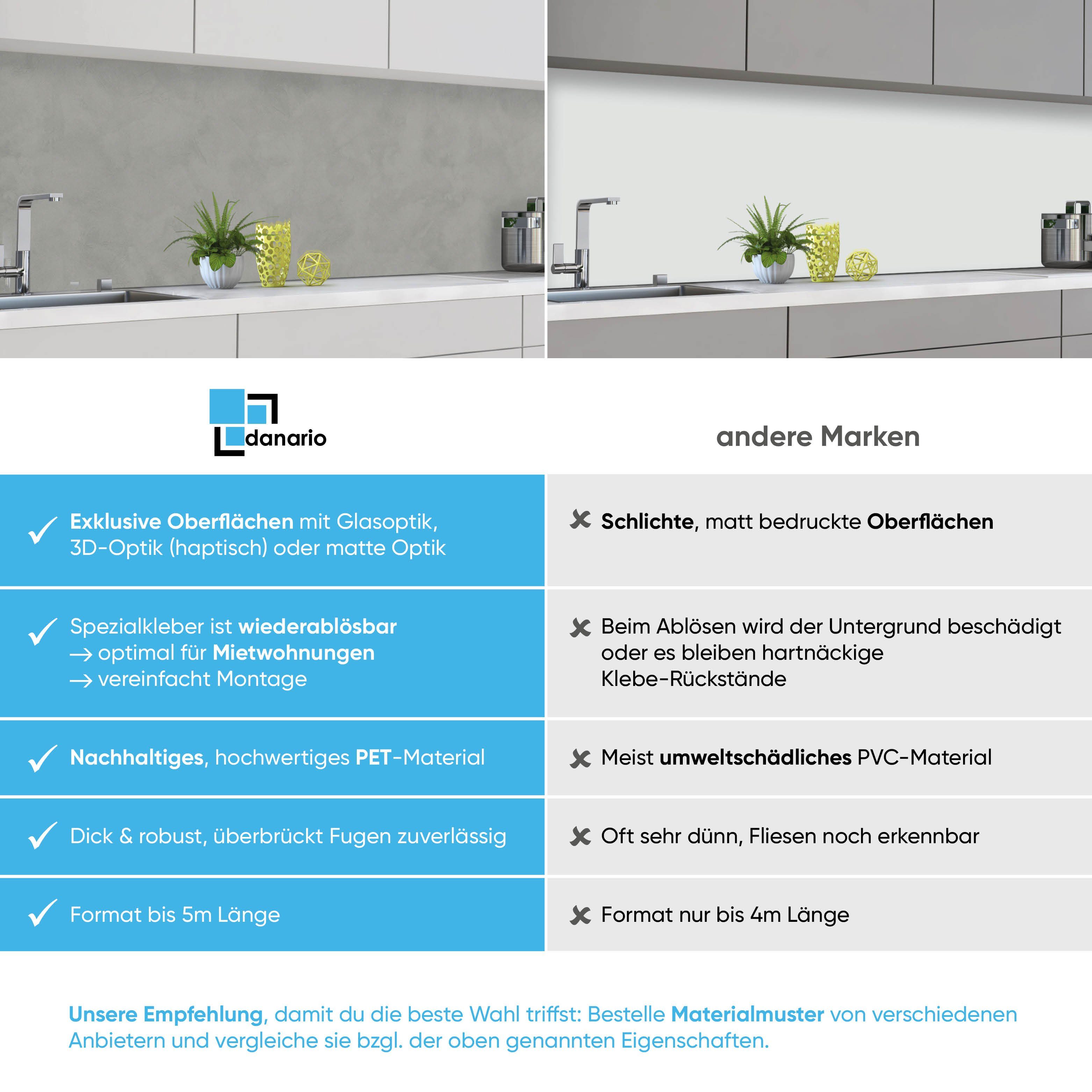 danario Küchenrückwand danario Küchenrückwand selbstklebend - 3D-Optik - Spritzschutz Küche
