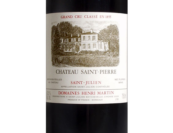 Château Saint Pierre 2006 Rouge, Quatrième Cru Classé En 1855 Bordeaux Saint-Julien