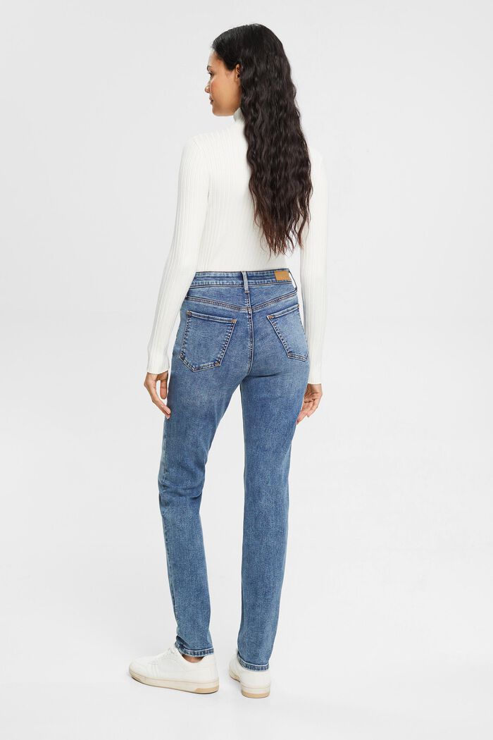 High Rise Jeans mit Washed-Out-Effect