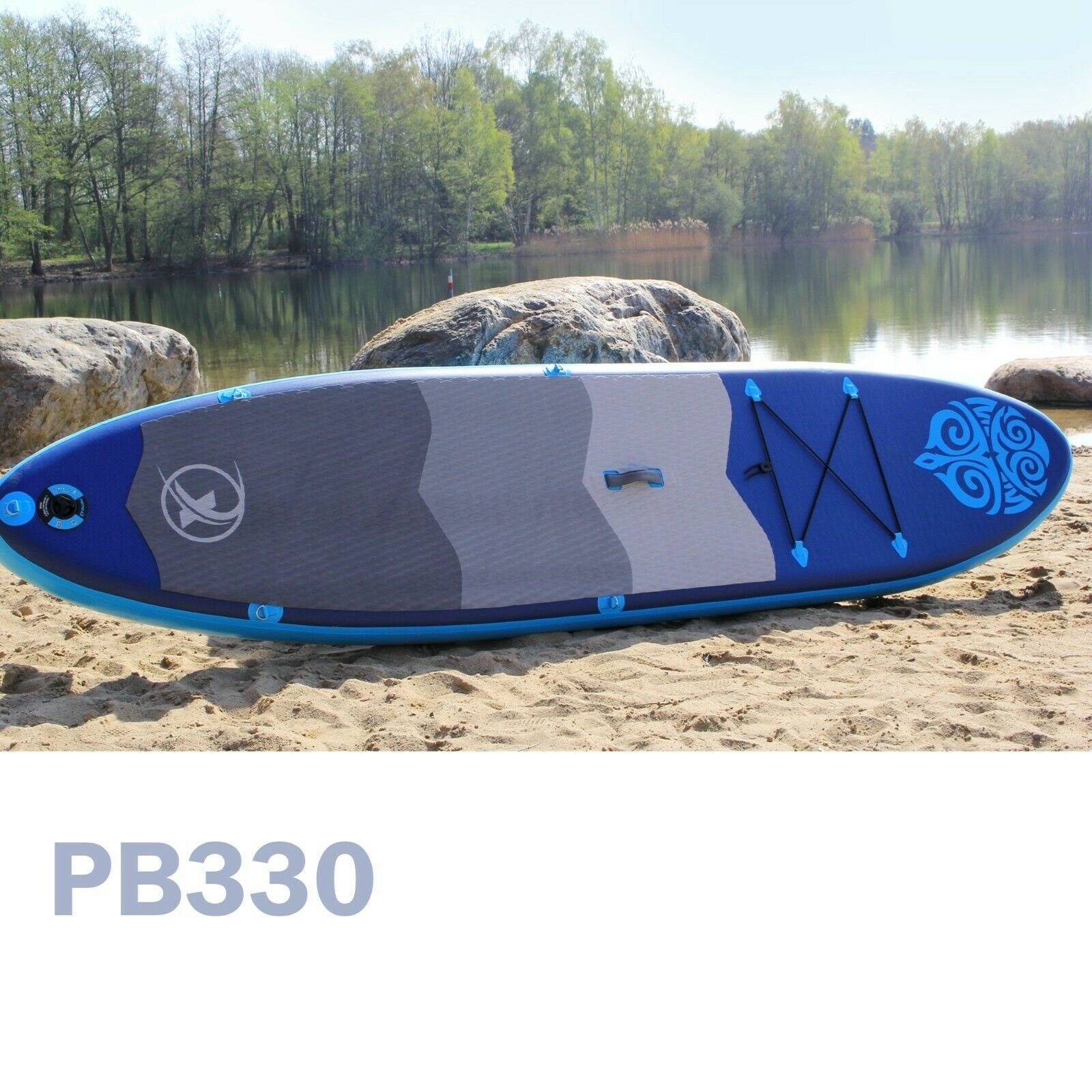 NEMAXX PB 330 SUP-Paddel, (Set, Mit Teleskop-Aluminium-Paddel, Finne, Transport-Rucksack uvm)