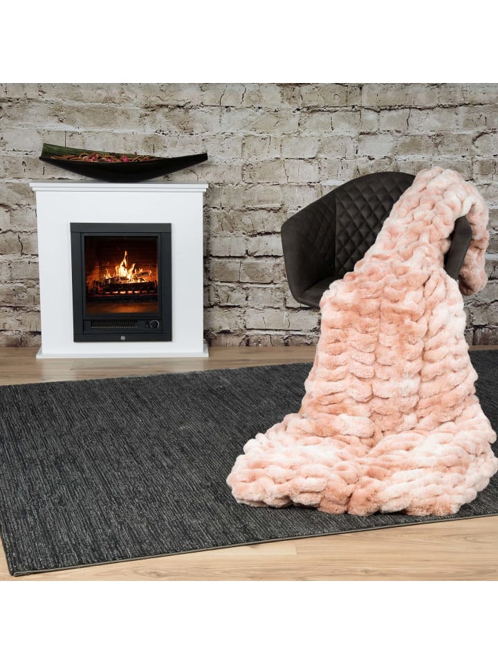 GMD Living Edle Wohndecke LUXURY in Farbe Pink (rosa) günstig kaufen 150 x 200 cm