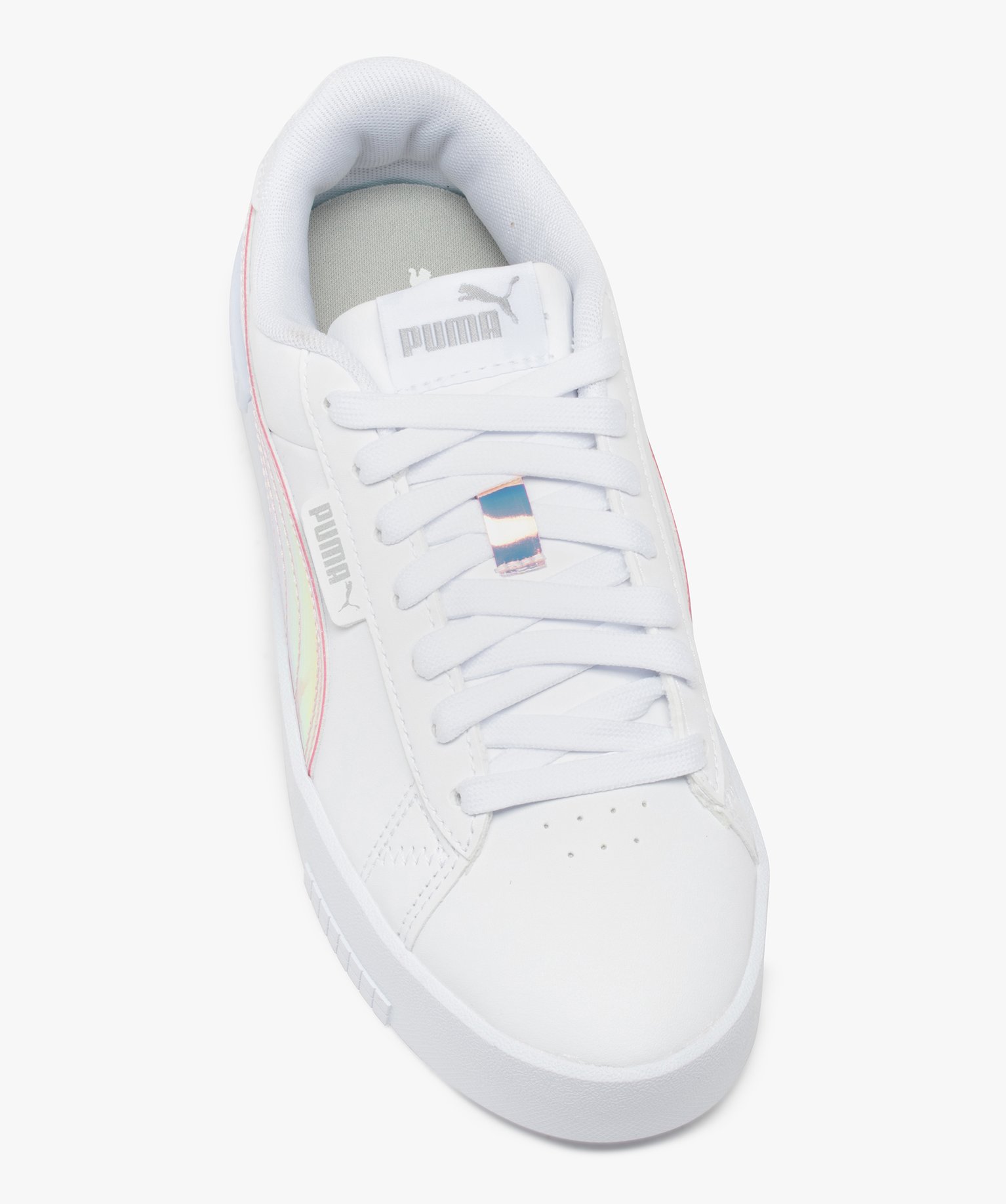 Baskets fille à lacets et détails irisés – Puma Jada blanc | GEMO