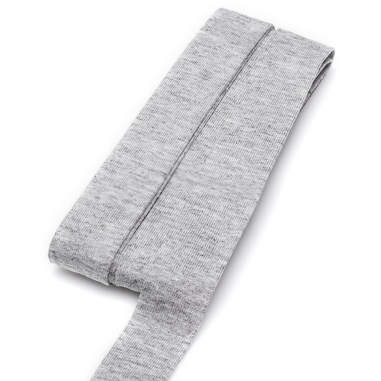 buttinette Jersey-Einfassband, hellgrau, Breite: 2 cm, Länge: 3 m