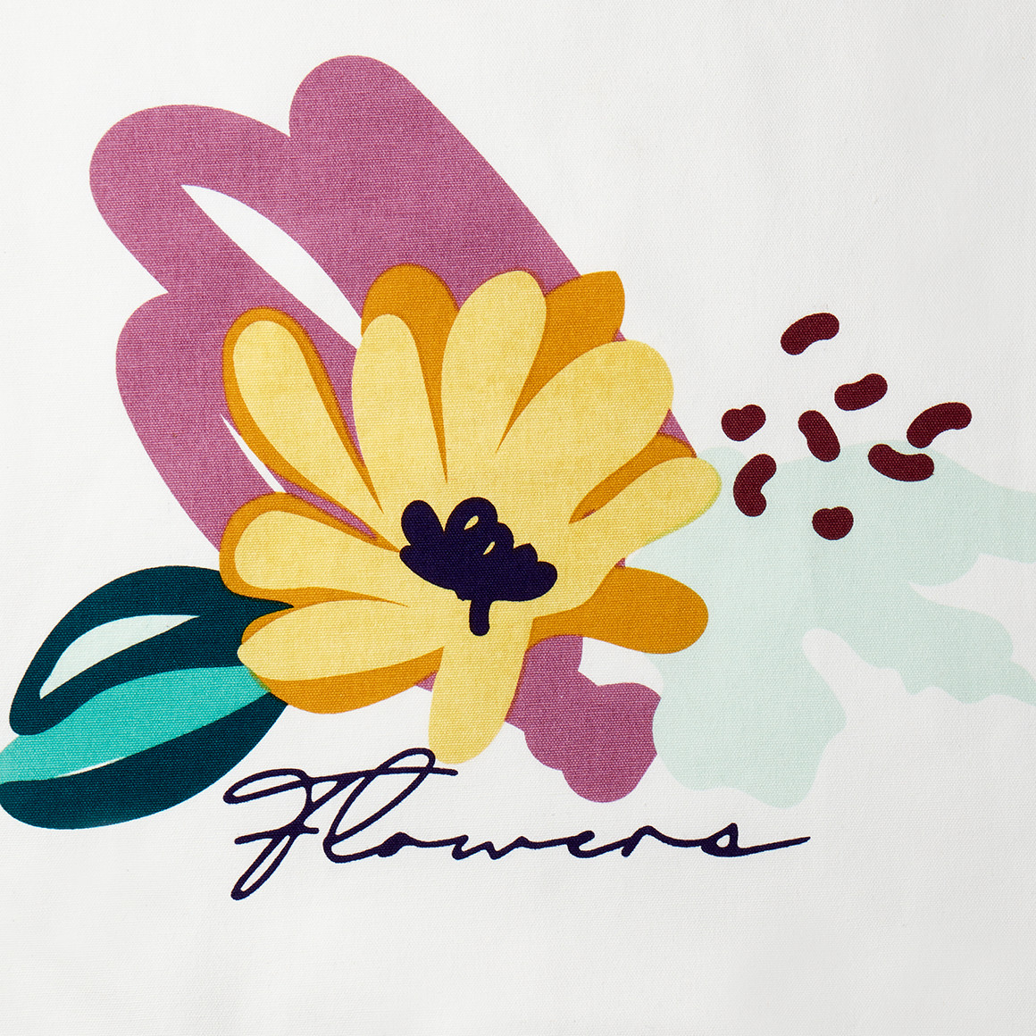 Kissenhülle mit Blumen-Druck