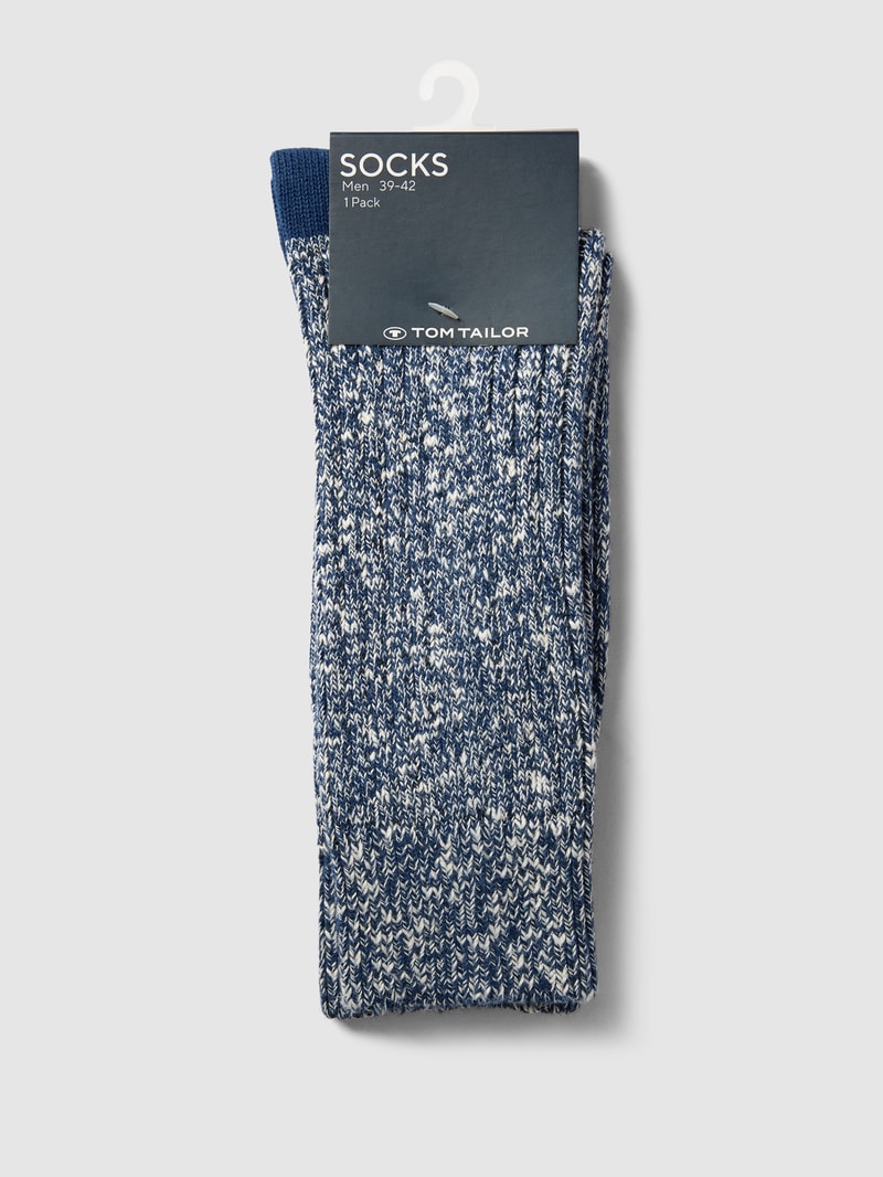 Socken mit Label-Detail in blau meliert