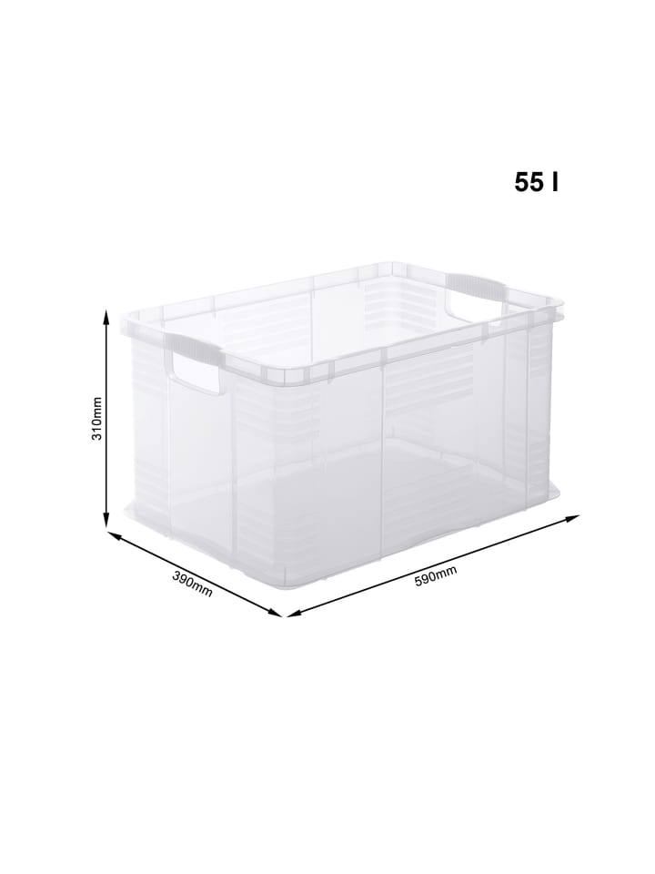 Rotho Agilo Aufbewahrungsbox 55l, Kunststoff (PP) in Transparent günstig kaufen onesize