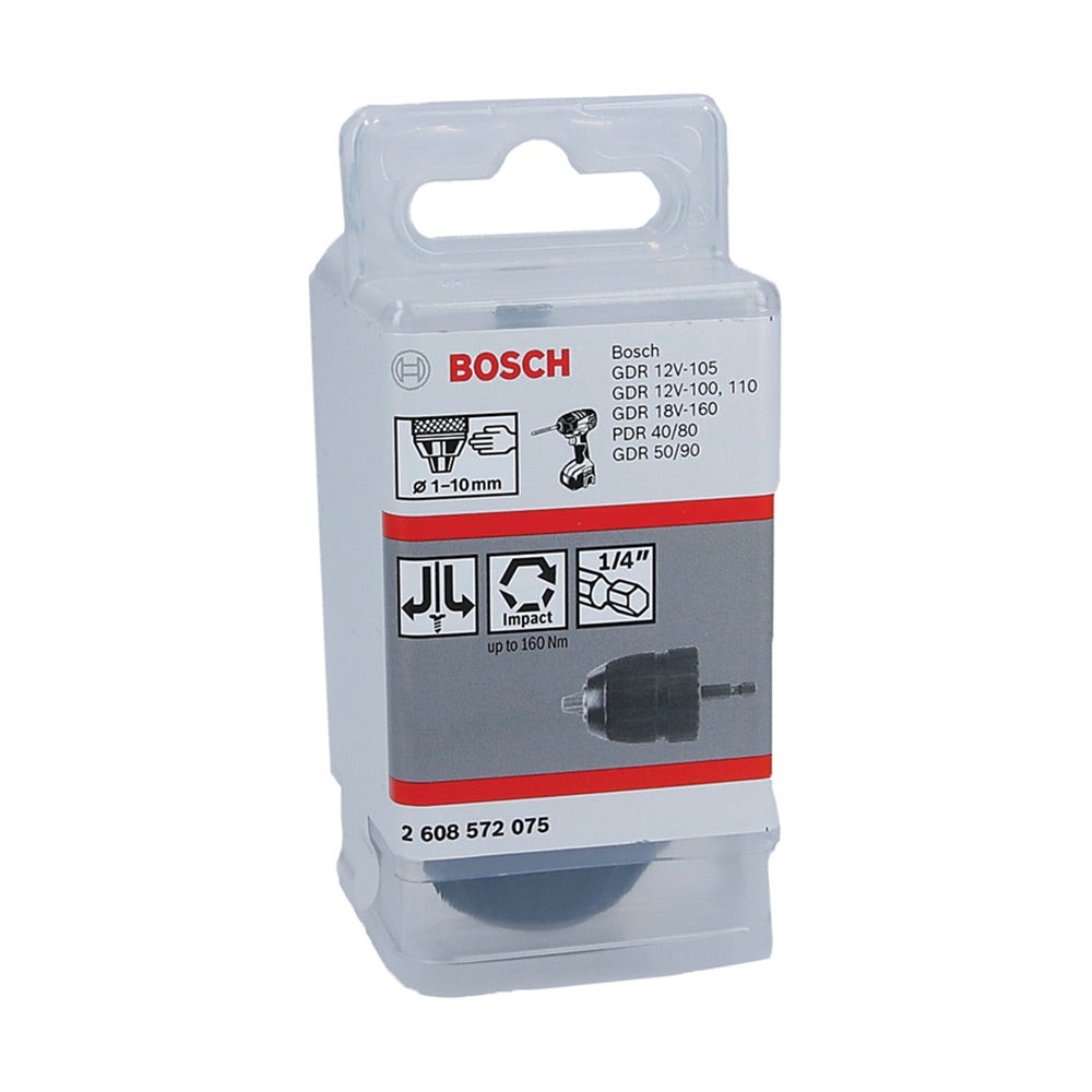 Furadeira/Parafusadeira sem chave BOSCH 1-10 mm 2608572075