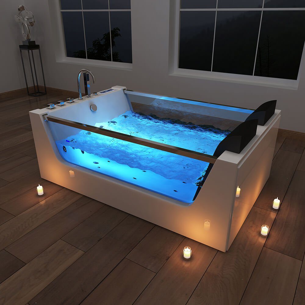 HOME DELUXE Whirlpool-Badewanne Whirlpool ATLANTIC - XL, Wanne für 2 Personen