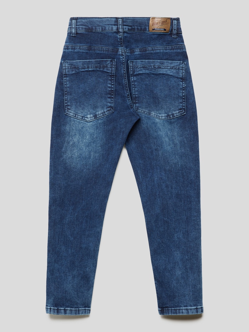 Loose Fit Jeans mit Label-Detail in dunkelblau