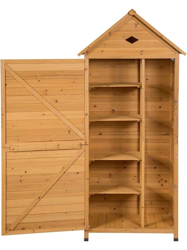 COSTWAY Gartenschrank 177cm in Hellbraun günstig kaufen onesize
