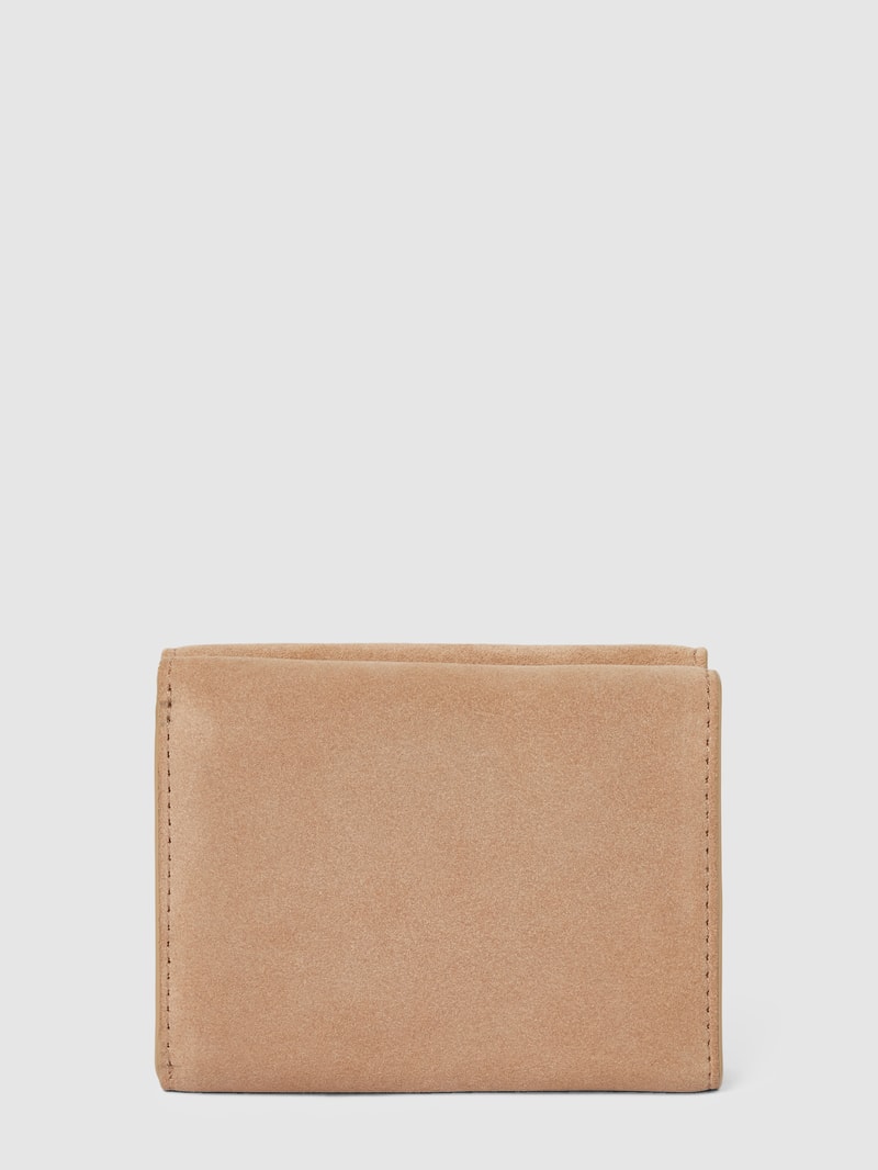Portemonnaie mit Label-Details Modell 'MICA' in camel