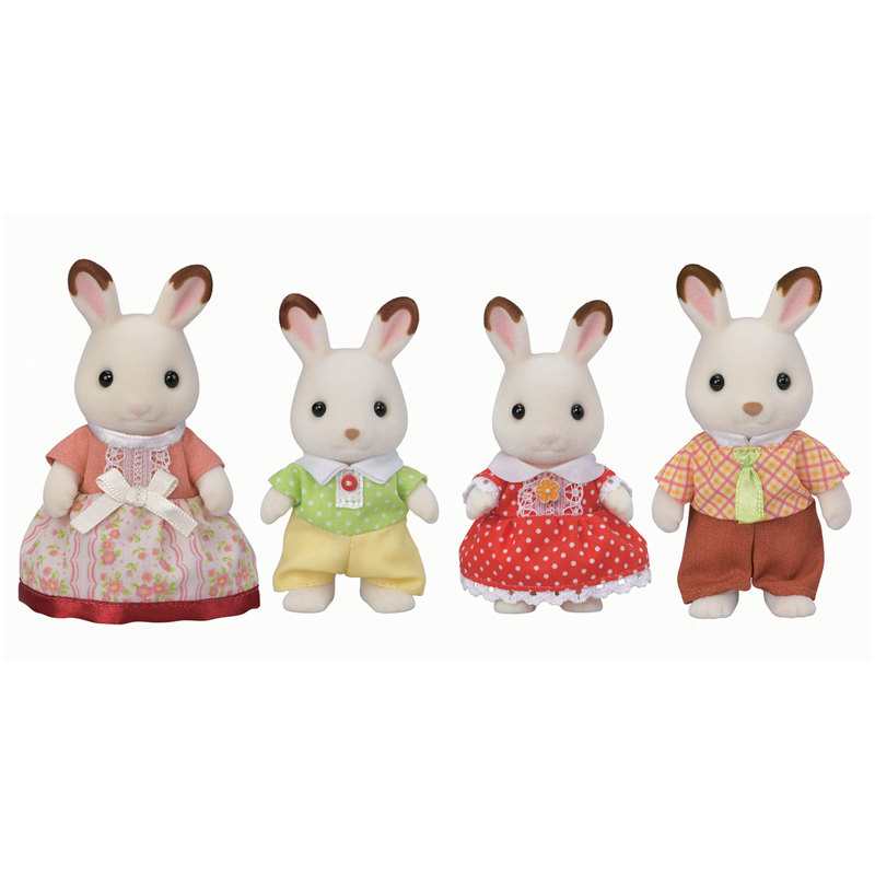 5655 La famille lapin chocolat Sylvanian