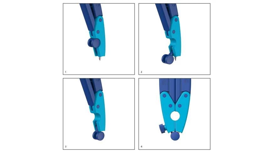Pelikan griffix® Zirkel Blau mit Spitzenschutz
