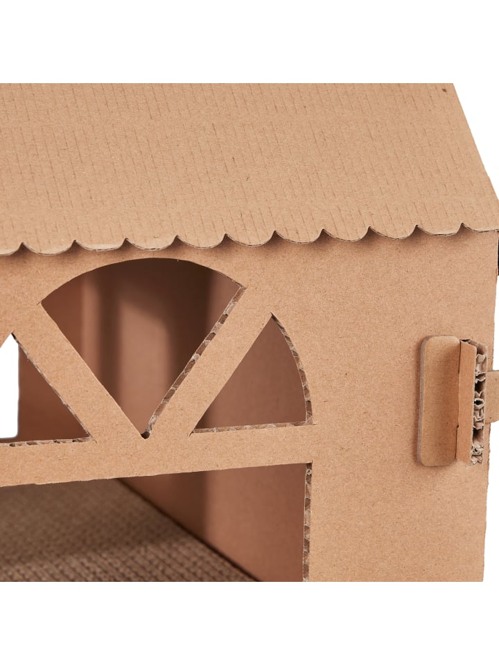 relaxdays Katzenhaus in Braun günstig kaufen onesize