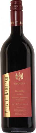 2022 Dornfelder trocken 1,0 L - Weingut Knoblach