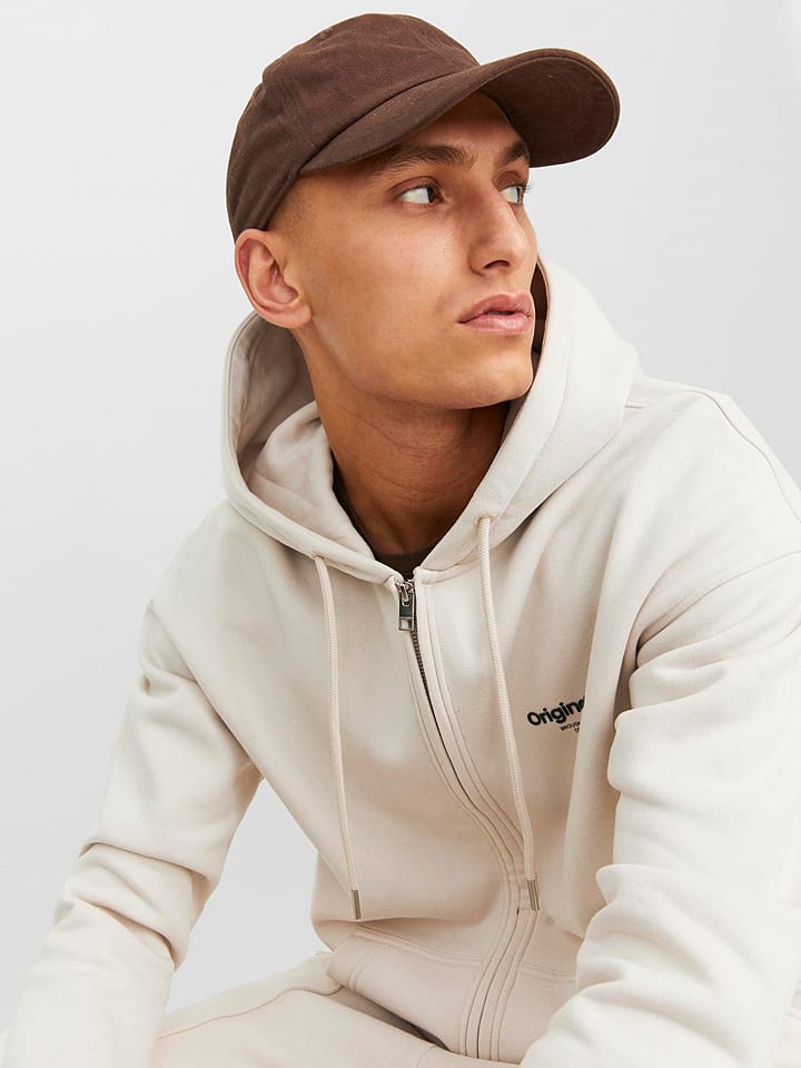 Jack & Jones Sweatjacke in Creme günstig kaufen