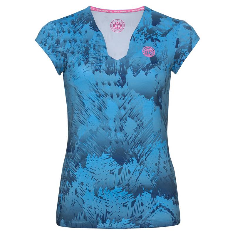 BIDI BADU Bella 2.0 Tech V-Neck Tee Tennisshirt Damen