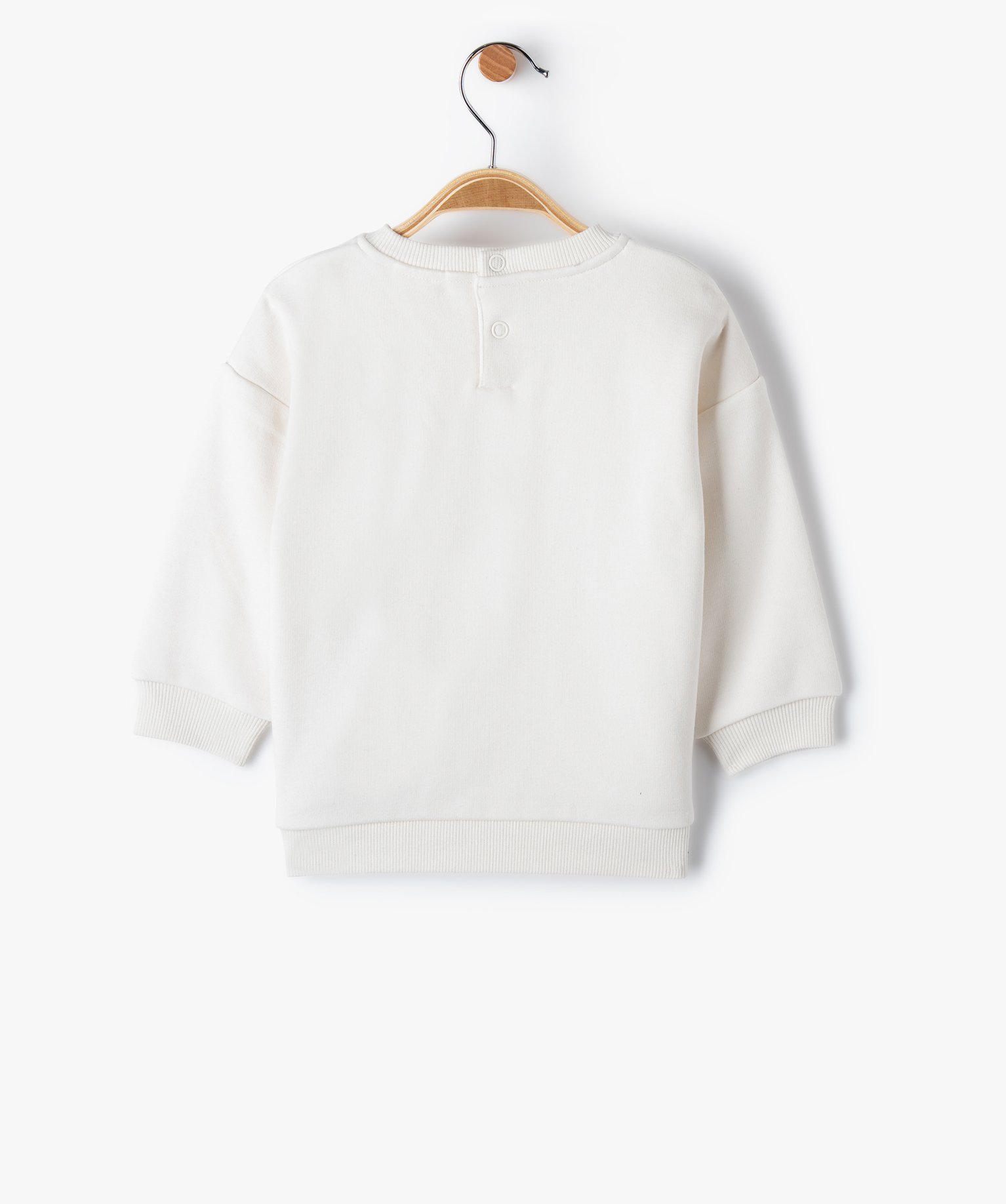 Sweat bébé Garçon en molleton motif hiver ecru | GEMO