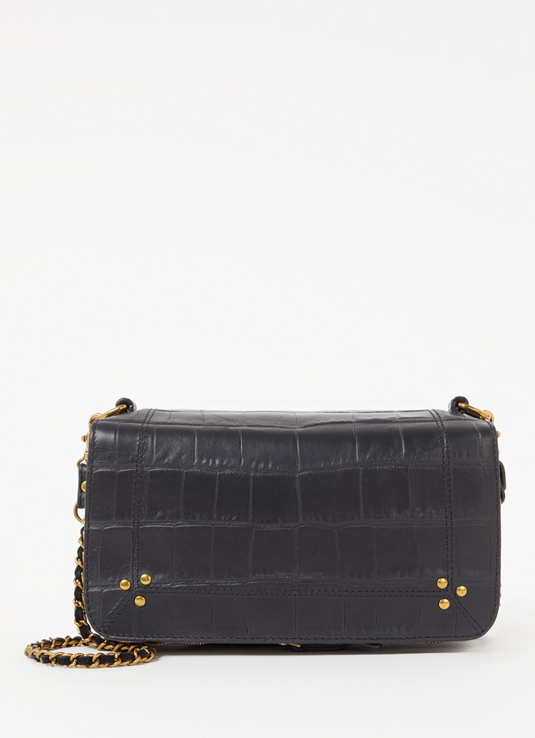 Jérôme Dreyfuss Bobi leather crossbody bag with croc texture