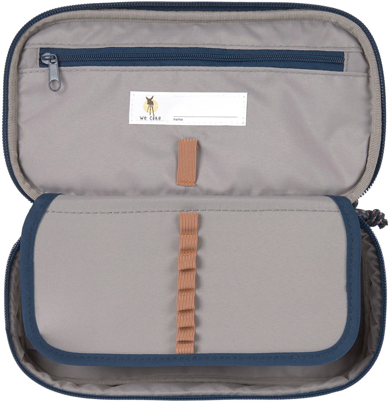 LÄSSIG Schreibgeräteetui Unique, Spacy, Navy, PETA-approved vegan; aus recyceltem Material