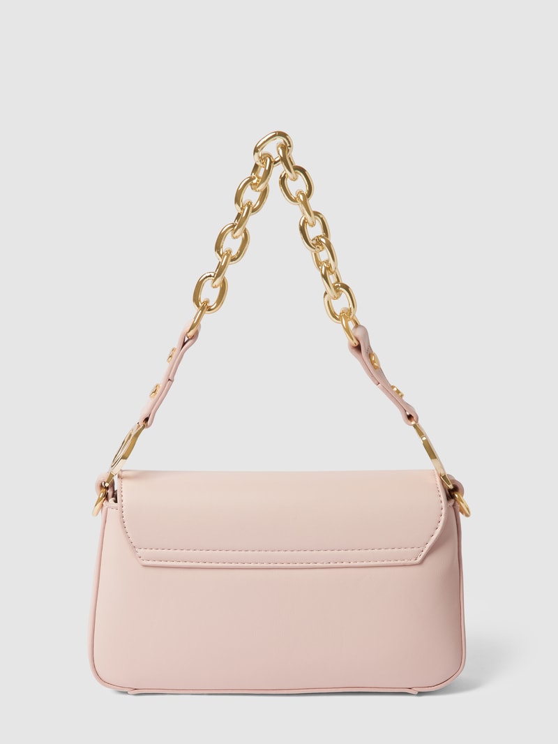 Schultertasche mit Label-Detail Modell 'JULY' in rosa