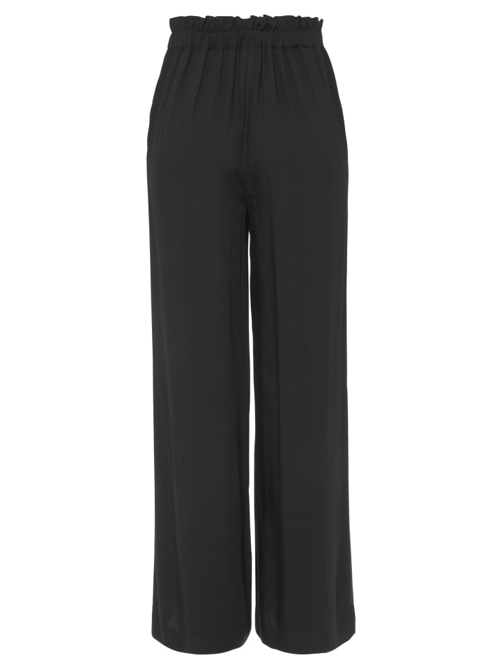 LASCANA Paperbag-Hose in schwarz günstig kaufen