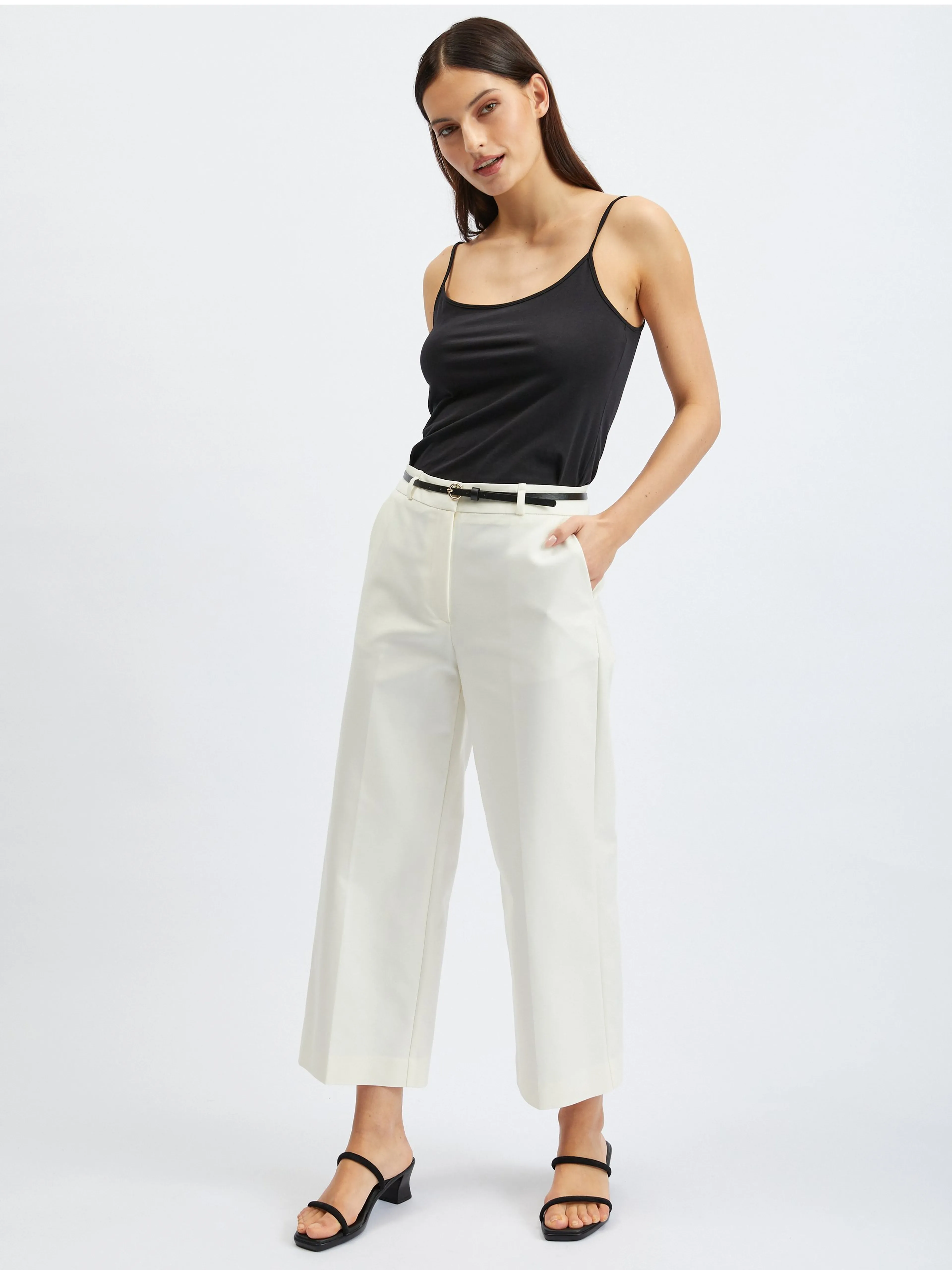 Weiße Damen-Culottes-Hose ORSAY