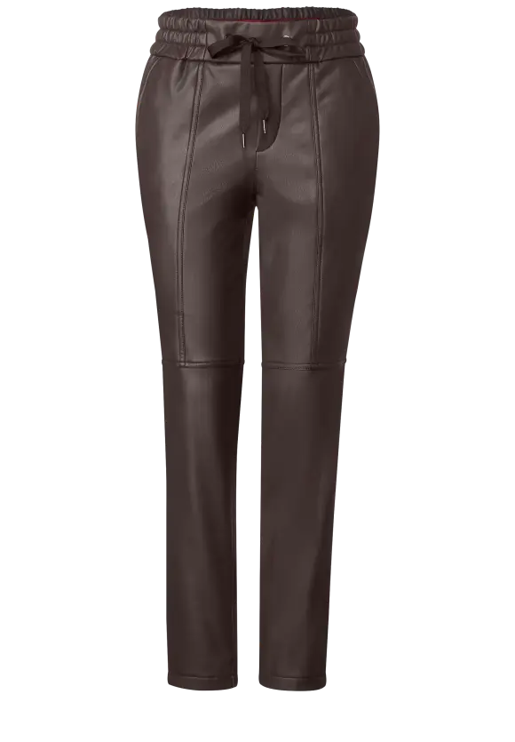 Street One Loose Fit Kunstlederhose