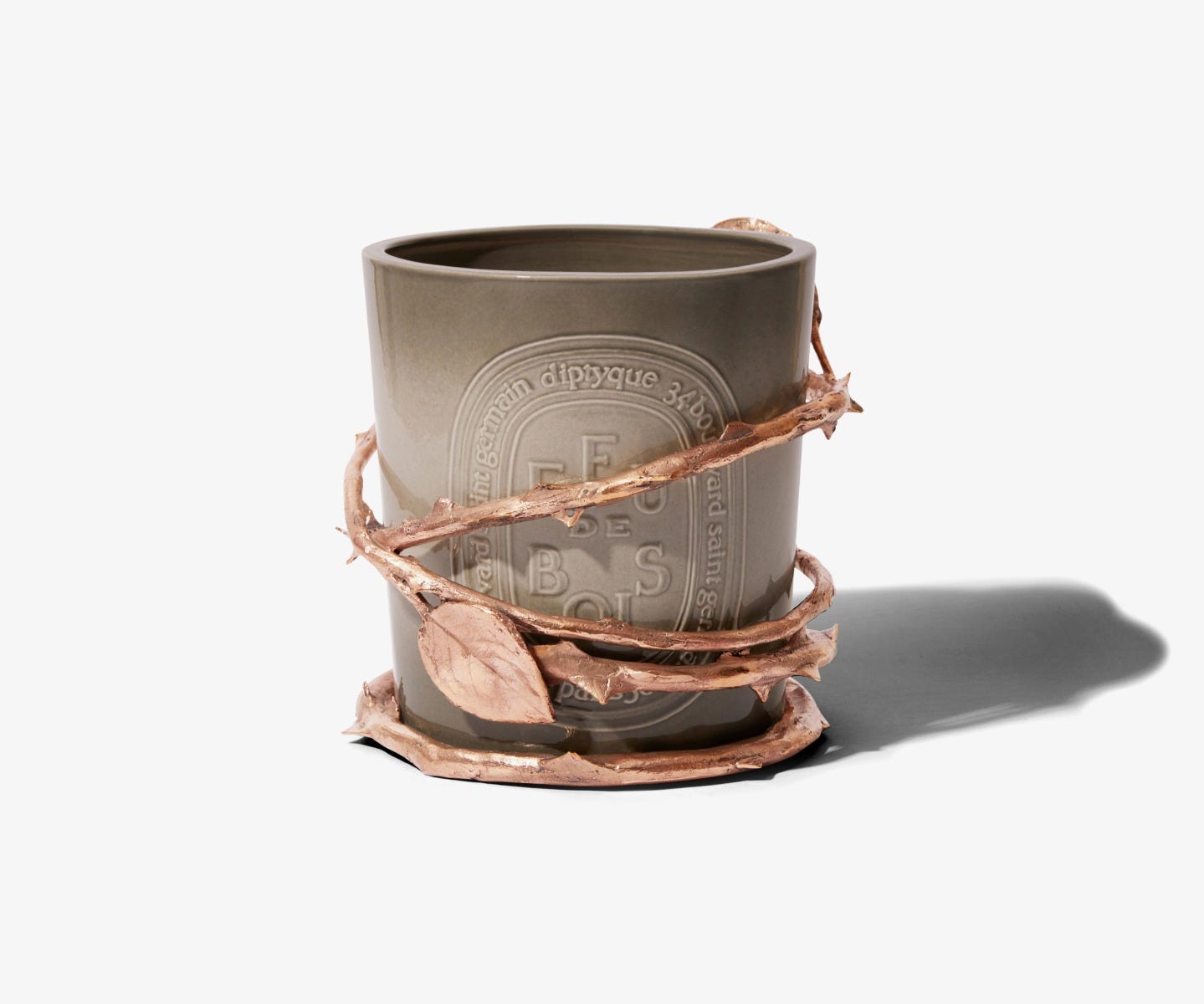 Ornement bois de rose bronze - Pour bougie très grand modèle