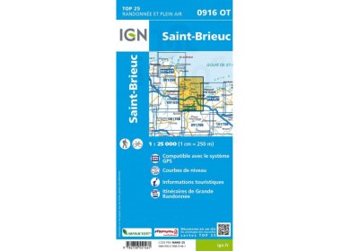 Carte IGN Saint-Brieuc 0916OT