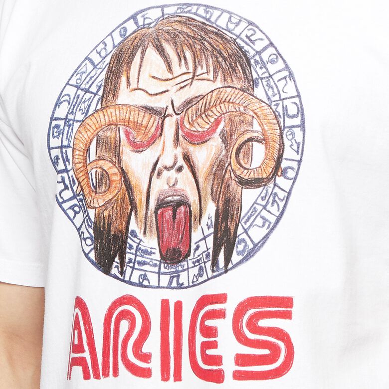 Aries Astrology For Aliens SS Tee white