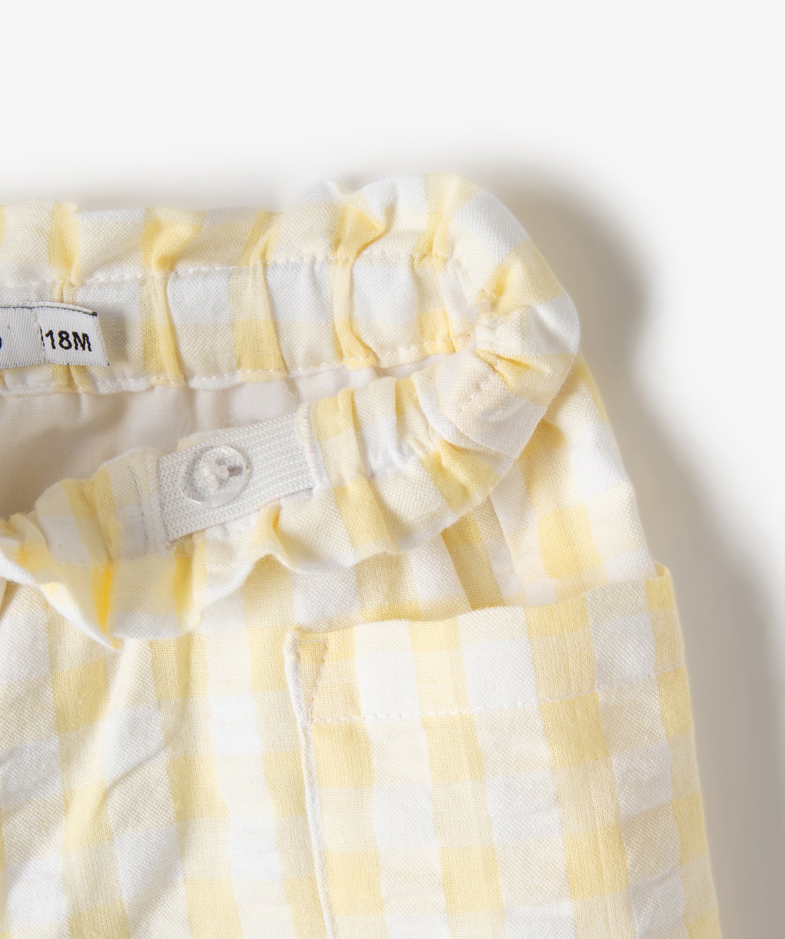 Short bébé fille en voile de coton rayé jaune | GEMO