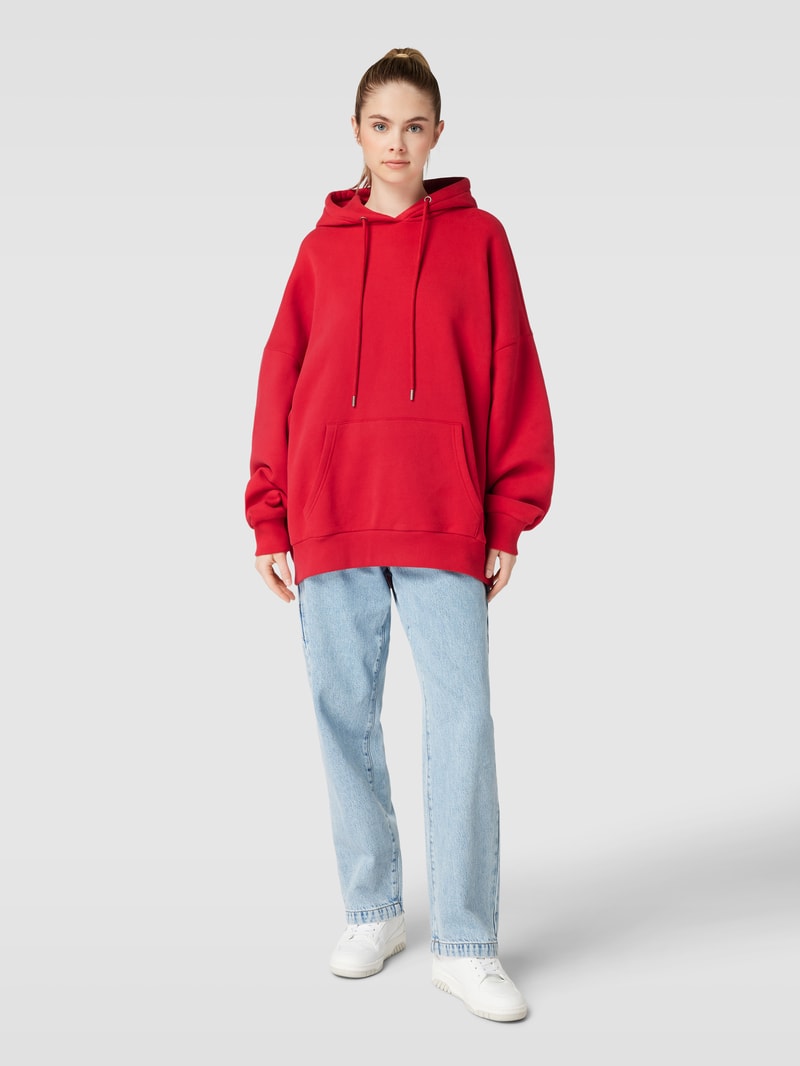 Hoodie mit Känguru-Tasche in dunkelrot