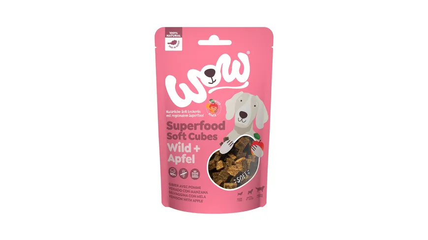 WOW Hundesnack Superfood Soft Cubes Wild 150 g