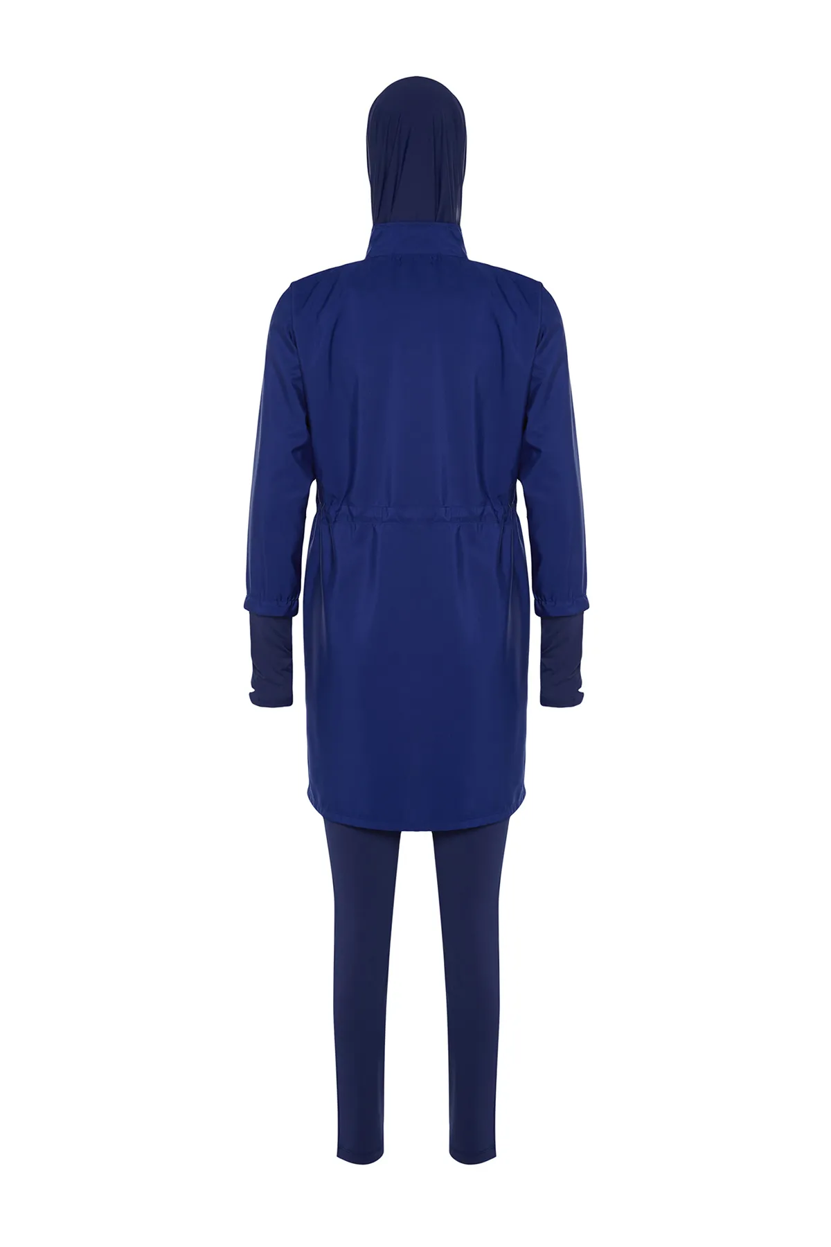Trendyol Modest  Marineblaues, vollständig überzogenes, vierteiliges Badeanzug-Set aus gestricktem Lycra in Marineblau TCTSS23CF00000