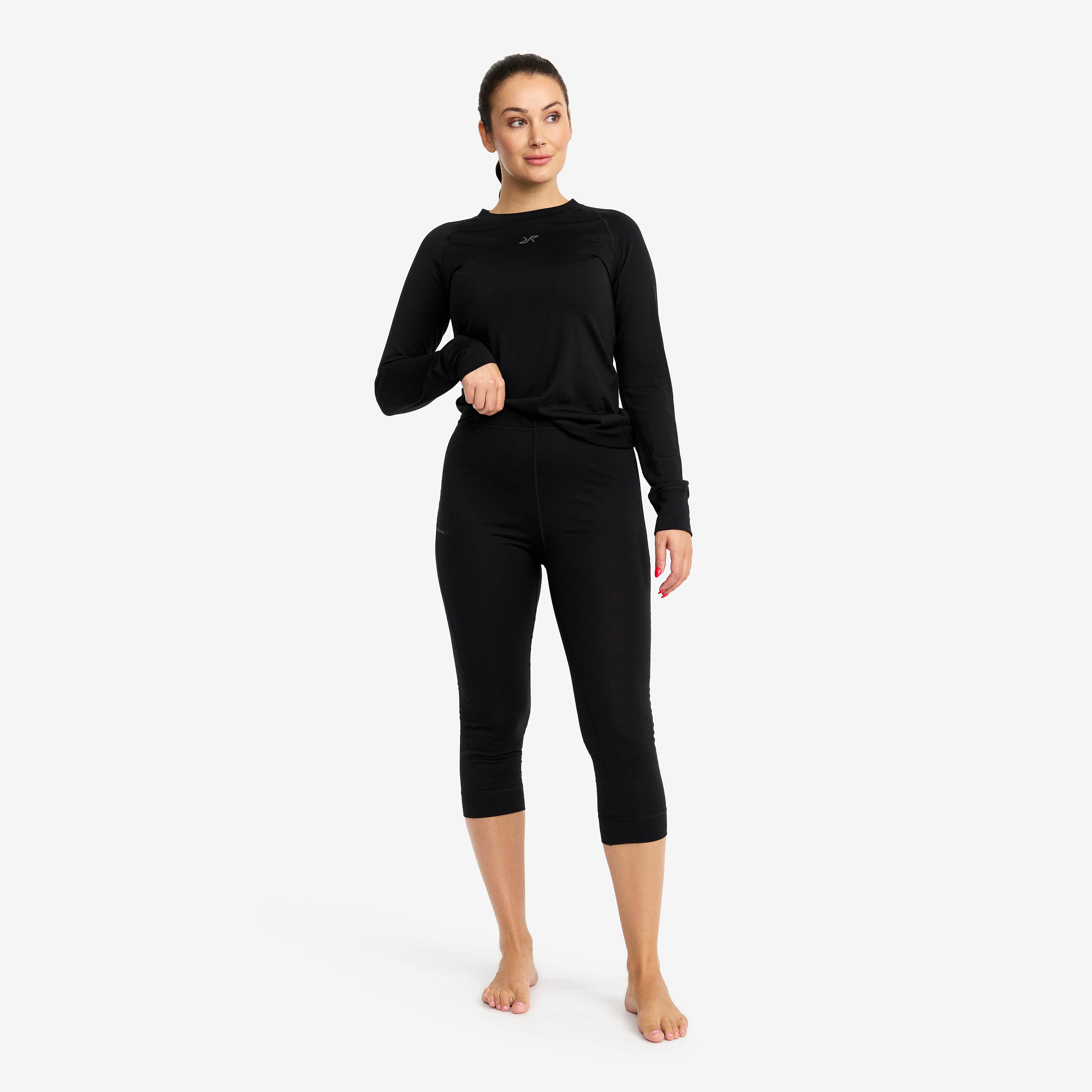 Mount Merino 3/4 Pants Femme Black