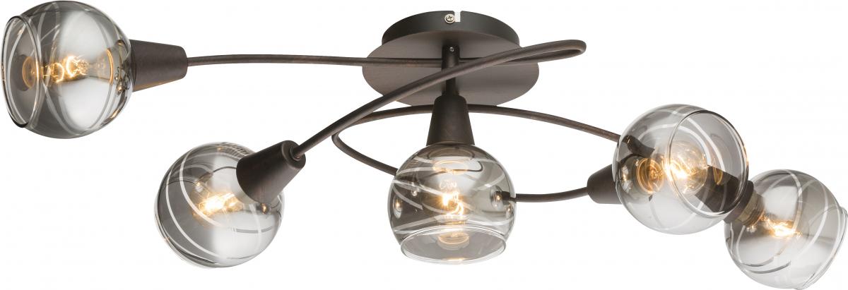 Globo Lighting - ISLA - Deckenleuchte Metall bronzefarben, 5x E14 LED